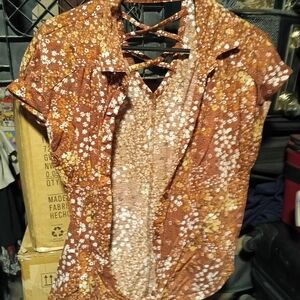 Floral Brown Women's Top